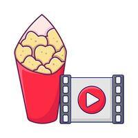 Popcorn con cinema illustrazione vettore