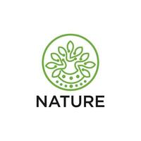 modello di vettore di progettazione del logo del prodotto naturale. icona foglia