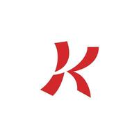 astratto lettera K iniziale logo design modello vettore