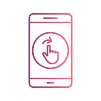 Scorri l&#39;icona del Mobile Application Vector