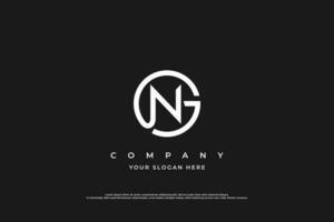 iniziale lettera ng logo o gn logo design vettore