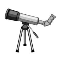 scienza telescopio cartone animato vettore illustrazione