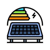 energia efficienza solare pannello colore icona vettore illustrazione