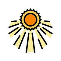 sole raggi solare pannello colore icona vettore illustrazione