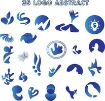 25 logo astratto vettore