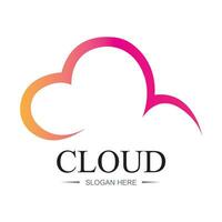 nube pendenza logo. nube e freccia concetto. il branding per inizio su, agenzia, app, Software, Banca dati, ospitando, informatica, server, eccetera. premio vettore logo modello design