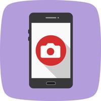 Icona di vettore di applicazione mobile della fotocamera