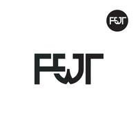 lettera fwt monogramma logo design vettore