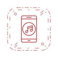 Icona di vettore di applicazione mobile di musica