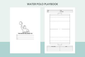 acqua polo playbook professionista modello vettore