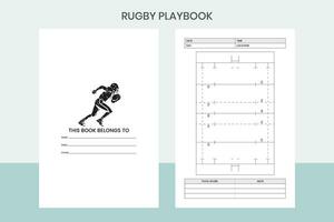 Rugby playbook professionista modello vettore