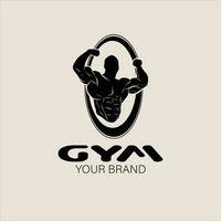 bodybuilding e fitness logo design modello. palestra, corpo costruttore, sport e fitness centro vettore illustrazione.