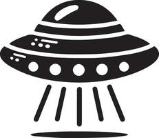 ufo icona vettore silhouette nero colore