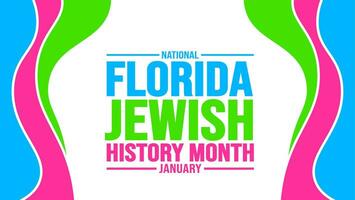 gennaio è Florida ebraico storia mese sfondo modello. vacanza concetto. sfondo, striscione, cartello, carta, e manifesto design modello con testo iscrizione e standard colore. vettore. vettore