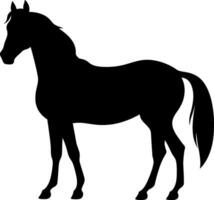 nero silhouette di un' cavallo. corpo sagome per progettista. ai generato illustrazione. vettore