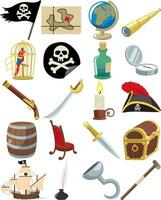 set di icone dei pirati vettore