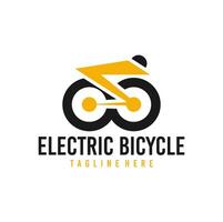 elettrico bicicletta logo concetto icona vettore. semplice design moderno elettrico bicicletta tecnology vettore. vettore