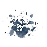 macchie e spruzzi di buio blu dipingere e inchiostro. mano disegnato acquerello illustrazione. isolato oggetto su un' bianca sfondo. vettore