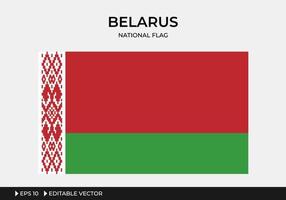 illustrazione della bandiera nazionale della bielorussia vettore