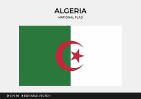 illustrazione della bandiera nazionale dell'algeria vettore