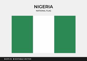 illustrazione della bandiera nazionale della nigeria vettore