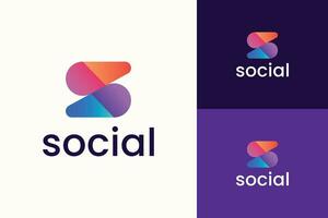 astratto lettera S logo per attività commerciale tecnologia e sociale media mobile App Software icona marca vettore