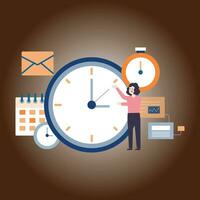 concetto di gestione del tempo vettore