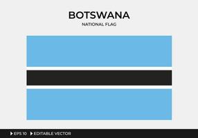 illustrazione della bandiera nazionale del botswana vettore