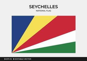 illustrazione della bandiera nazionale delle seychelles vettore