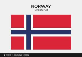 illustrazione della bandiera nazionale norvegese vettore