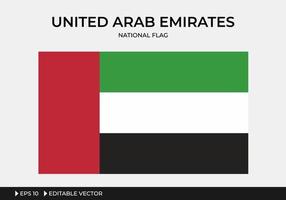 illustrazione della bandiera nazionale degli Emirati Arabi Uniti vettore