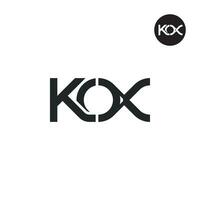 lettera kox monogramma logo design vettore