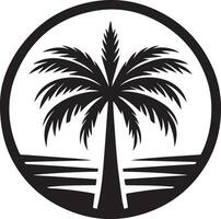 palma albero vettore logo silhouette, palma icona vettore 15
