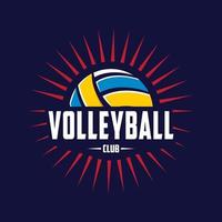 modello di logo di pallavolo vettore