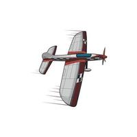 aereo militare rosso in volo vettore