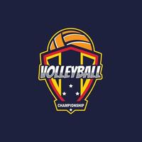 modello di logo di pallavolo vettore