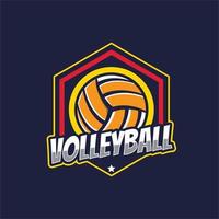 modello di logo di pallavolo vettore