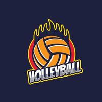 modello di logo di pallavolo vettore