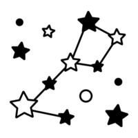 astrologia Magia linea icona vettore