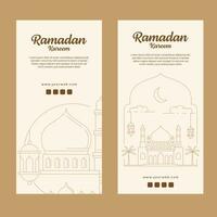 Ramadan kareem bandiera modello vettore design