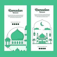 Ramadan kareem bandiera modello vettore design