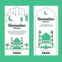 Ramadan kareem bandiera modello vettore design