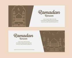 Ramadan kareem bandiera modello vettore design