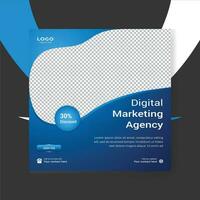 digitale marketing creativo sociale media promozione inviare modello design vettore
