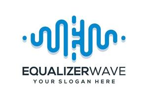 equalizzatore onda logo design vettore