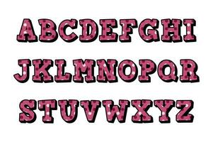 versatile collezione di rosa puntini alfabeto lettere per vario usi vettore