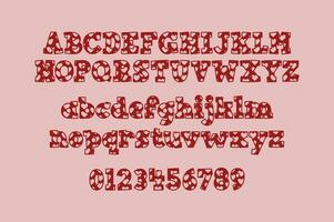 versatile collezione di San Valentino numeri e alfabeto lettere per vario usi vettore