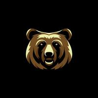 minimalista orso logo vettore