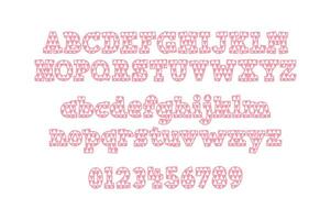 versatile collezione di San Valentino numeri e alfabeto lettere per vario usi vettore