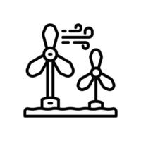 vento turbina icona. vettore linea icona per il tuo sito web, mobile, presentazione, e logo design.